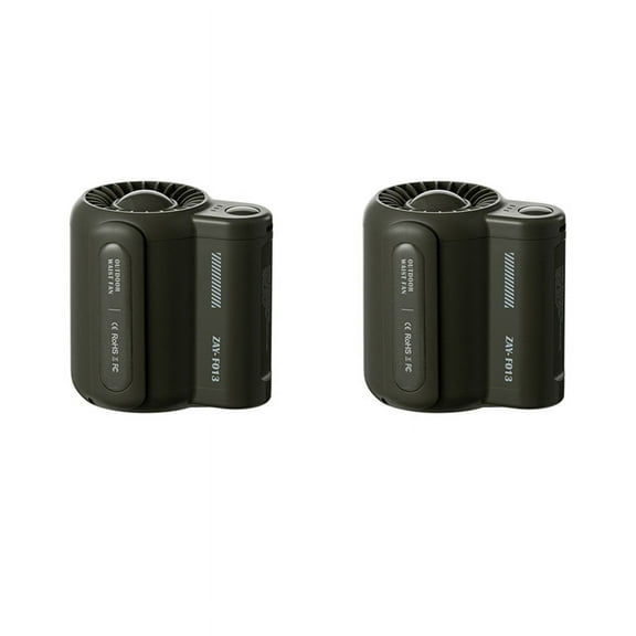 2X USB Portable Personal Hanging Waist Fan 4500MAh Recharge Wearable Electric Fan Outdoor Sports Air Conditioner Fan-C