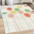 thumbnail image 1 of Dandelion Decorative Rug, Abstract Wildflower Silhouettes Botanical Inspirations Meadow in Summer Season, Quality Carpet for Bedroom Dorm and Living Room, 6 Sizes, Yellow White, by Ambesonne, 1 of 4