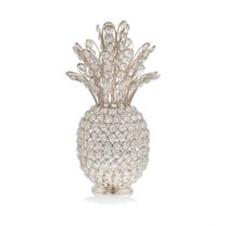 HomeRoots 354781 6 x 6 x 12.5 in. Silver Pina Cristal Pineapple Tabletop