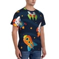 thumbnail image 5 of Rocae Spaceships and Stars for Men's Moisture-Wicking Crew Tee - T-Shirt for Sports, Outdoor Activities, and Casual WearLarge, 5 of 9