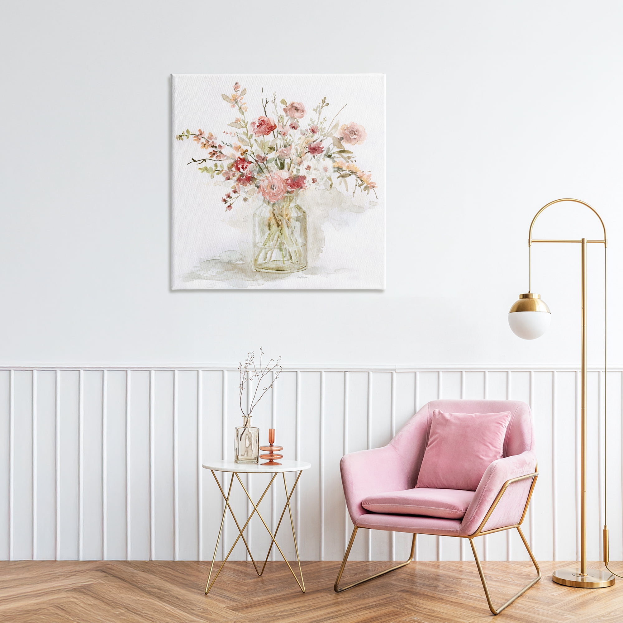 Stupell Industries Springtime Blooms in Glass Vase Canvas Wall Art, design by Carol Robinson