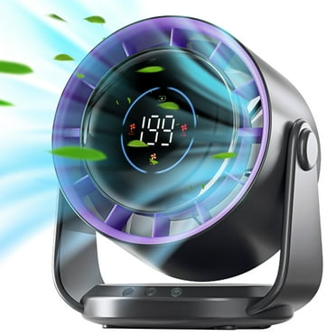 UQN Silent Desk Fan, 100 Speeds Strong and Quiet Airflow, Digital Display, Rechargeable Fan, Portable for Office, Bedroom, Kitchen, Home, Outdoor.
