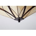 thumbnail image 6 of Vintage Semi Flush Ceiling Light Antique Brass Art Colorful Glass Shade 3-Light, 6 of 9