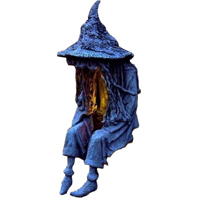 Luces de fantasmas de brujas para exteriores, luces LED solares para jardín, estatua de fantasma de Halloween, decoración de jardín para el hogar de Halloween
