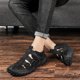 thumbnail image 3 of Sandalias de hombre de alta calidad, zapatillas de verano informales a la moda, cómodas, zapatos de conducción, sandalias planas romanas hechas a mano, zapatos para vadear para hombre (27 cm), 3 of 4