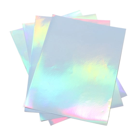 Papel Adhesivo Holográfico Imprimible, Papel Adhesivo Holográfico A4 De 22 Hojas Para Fotocopiadoras
