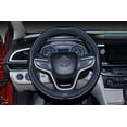 thumbnail image 2 of Microfiber Leather Car Small Steering wheel Cover (14''-14.25'', Black Gray), 2 of 3