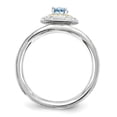 thumbnail image 2 of Sterling Silver & 14k Stackable Expressions Sterling Silver Blue Topaz Ring Size 7, 2 of 3