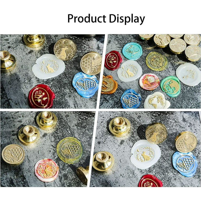 Wax Seal Stamp Five-Pointed Star Vintage Sealing Wax Stamps Vine 30mm  1.18inch Removable Brass Head Sealing Stamp with Wooden Handle for Wedding  Invitations Valentine's Day Gift Wrap 