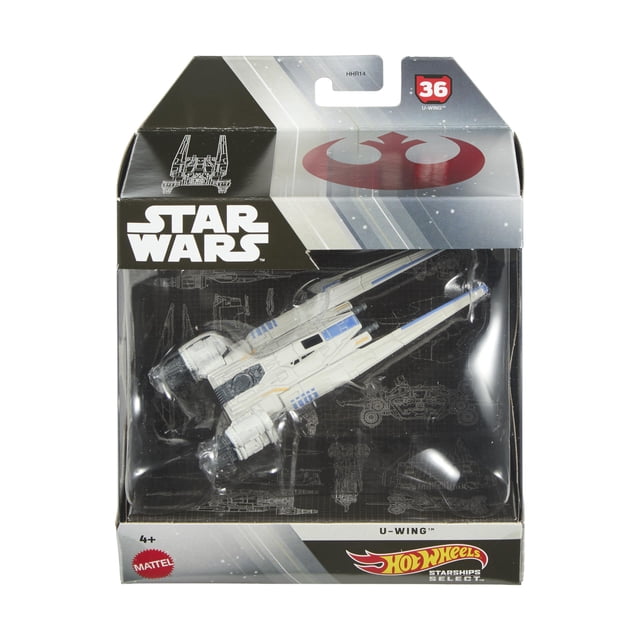 Modelo U-Wing de Star Wars Hot Wheels de metal fundido de 11,5 cm