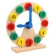 thumbnail image 3 of Reloj de madera, reloj educativo de juguete para niños, material de enseñanza de horas Montessori, juguete educativo de madera para bebés de 3, 4, 5 y, 3 of 8