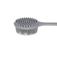 thumbnail image 3 of Cepillo para el cuerpo del baño de la ducha con depurador de espalda de silicona suave con mango largo, sin BPA, hipoalergénico, ecológico Adepaton WRQX-439-2, 3 of 9