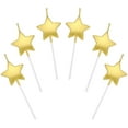 thumbnail image 1 of Velas de cumpleaños con forma de estrella, 6 uds., decoraciones para decoración de tartas, velas de cumpleaños, velas metálicas para pasteles para niños, cumpleaños, bodas Namotu LKX-1229-2, 1 of 7