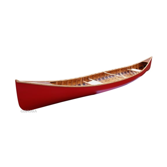 Old Modern Handicrafts Red Wooden Canoe with Ribs 16