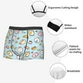 thumbnail image 4 of Disketp Rabbit Burger Coffee Men's Boxer Briefs,Soft and Breathable Cotton Underwear with ComfortFlex Waistband, 4 of 7