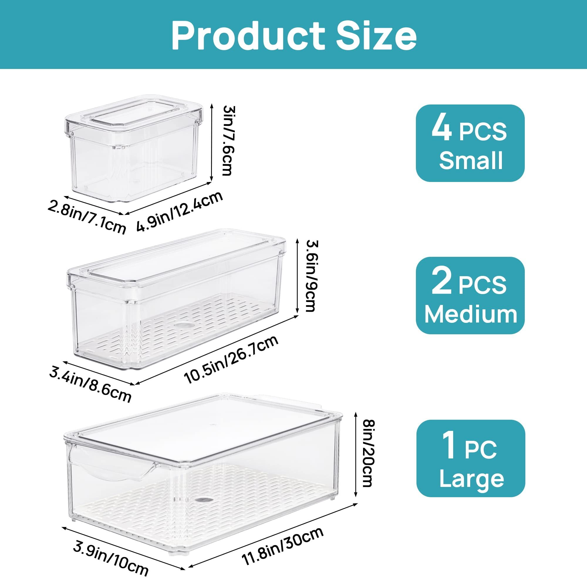 Vtopmart Breastmilk Storage Container 4PCS Set, Clear Freezer and Frid