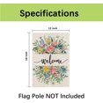 thumbnail image 3 of Spring Summer Floral Welcome Garden Flag 12x18 Inch Small Burlap Double Sided Vertical Seasonal Farmhouse Yard Outdoor Decoration, 3 of 6