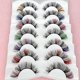 thumbnail image 4 of Pestañas de colores Tira dramática Pestañas Maquillaje Extensión de pestañas Look Pestañas postizas Pestañas postizas cómodas con color para disfraces , estilo c P-7 pares Yinane Pestañas de colores, 4 of 5