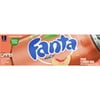 Fanta Peach Fruit Soda Pop, 12 fl oz, 12 Pack Cans