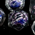 thumbnail image 3 of Fugacity Dnd Juego de dados con núcleo líquido hecho a mano con borde afilado, 7 piezas de dados de resina, mazmorras y dragones, juego de dados poliédricos D&D con estuche de regalo para juegos de me, 3 of 5