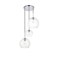 thumbnail image 7 of Baxter 3 Lights Chrome Pendant With Clear Glass, 7 of 7