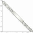 thumbnail image 2 of Auriga Fine Jewelry 925 Sterling Silver Engraveable Anchor Link Id Bracelet 7inch for Women, 2 of 6