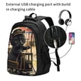 thumbnail image 2 of Cauagu Adorable Kitten On Mini Train Print Travel Laptop with USB Charging Port,Extra Large Backpack College Backpack Business Work Bag Casual Daypack Perfert for Men Women, 2 of 7