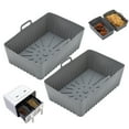 thumbnail image 4 of Rectangular Air Fryer Silicone Baking Pan Large Silicone Air Fryer Pad Silicone Air Fryer, 4 of 5