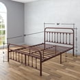 thumbnail image 2 of Golden Gate Beds Vintage Wrought Iron BedFrame with Classic Metal Platform Base, Headboard and Footboard, No Box Spring Needed, Easy Assembly, Mattress Base , Noise-Free, Sleek Brown Finish,Full Size, 2 of 10