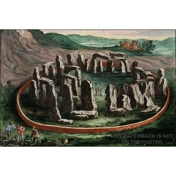 24"x36" Gallery Poster, stonehenge c1649 Atlas van Loon