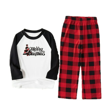

Mens Clothes Christmas Men Dad Printed Blouse Tops+Pants Xmas Family Matching Pajamas Set