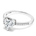 thumbnail image 3 of Gem Stone King 0.68 Ct Heart Shape White Zirconia 925 Sterling Silver Ring, 3 of 5