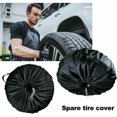 thumbnail image 4 of Funda para rueda de repuesto, protector de rueda de coche con diseño de asa para transportar, tela Oxford transpirable, protección solar a prueba de polvo (talla L), 4 of 4