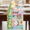 thumbnail image 3 of Table Runners 70 Inches Long Dress Scarves, Easter Farmhouse Coffee/Dining/Kitchen Table Decor, Holiday Table Runner, Spring Easter Eggs Bunny Colorful Wooden Grain 13x70 Inch, 3 of 9