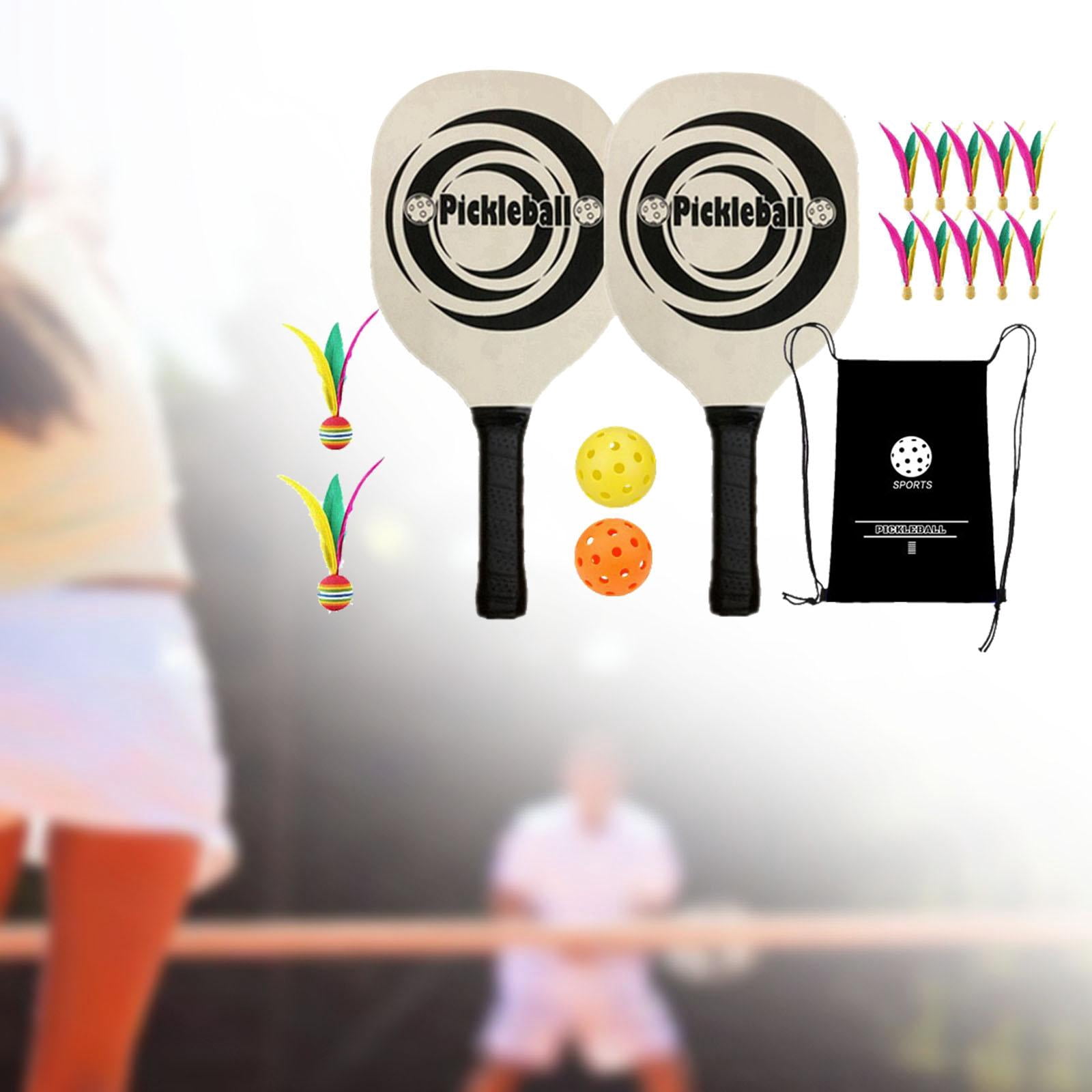 harayaa 2 Pickleballs Ergonomic Grip Wooden Pickleball Racquets for Player Sports Indoor