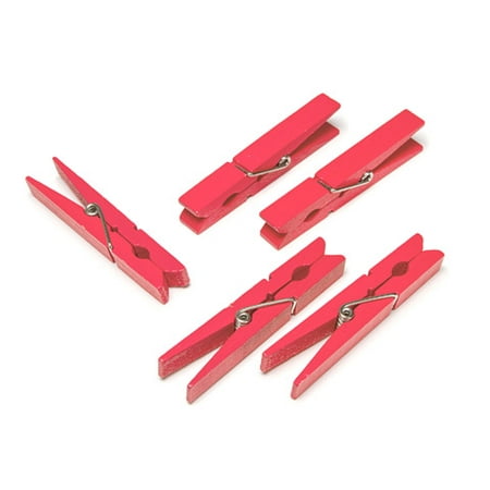 Red Colored Clothespins: 2.875 inches, 48 pieces