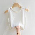 thumbnail image 2 of DXOUPM Camisole pour Femmes Tricotée Sans Manches Polyvalente Confortable Veste Chandail, 2 of 3
