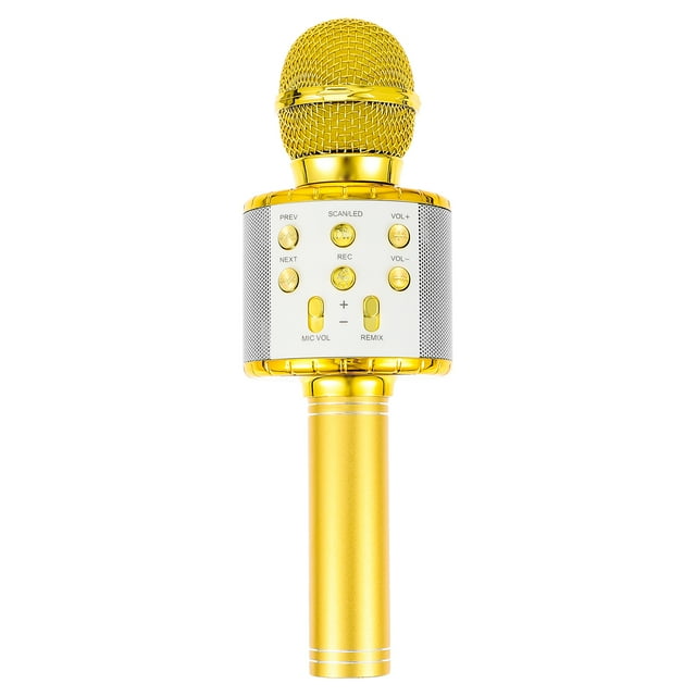 Micrófono inalámbrico portátil para el micrófono de canto de karaoke recargable