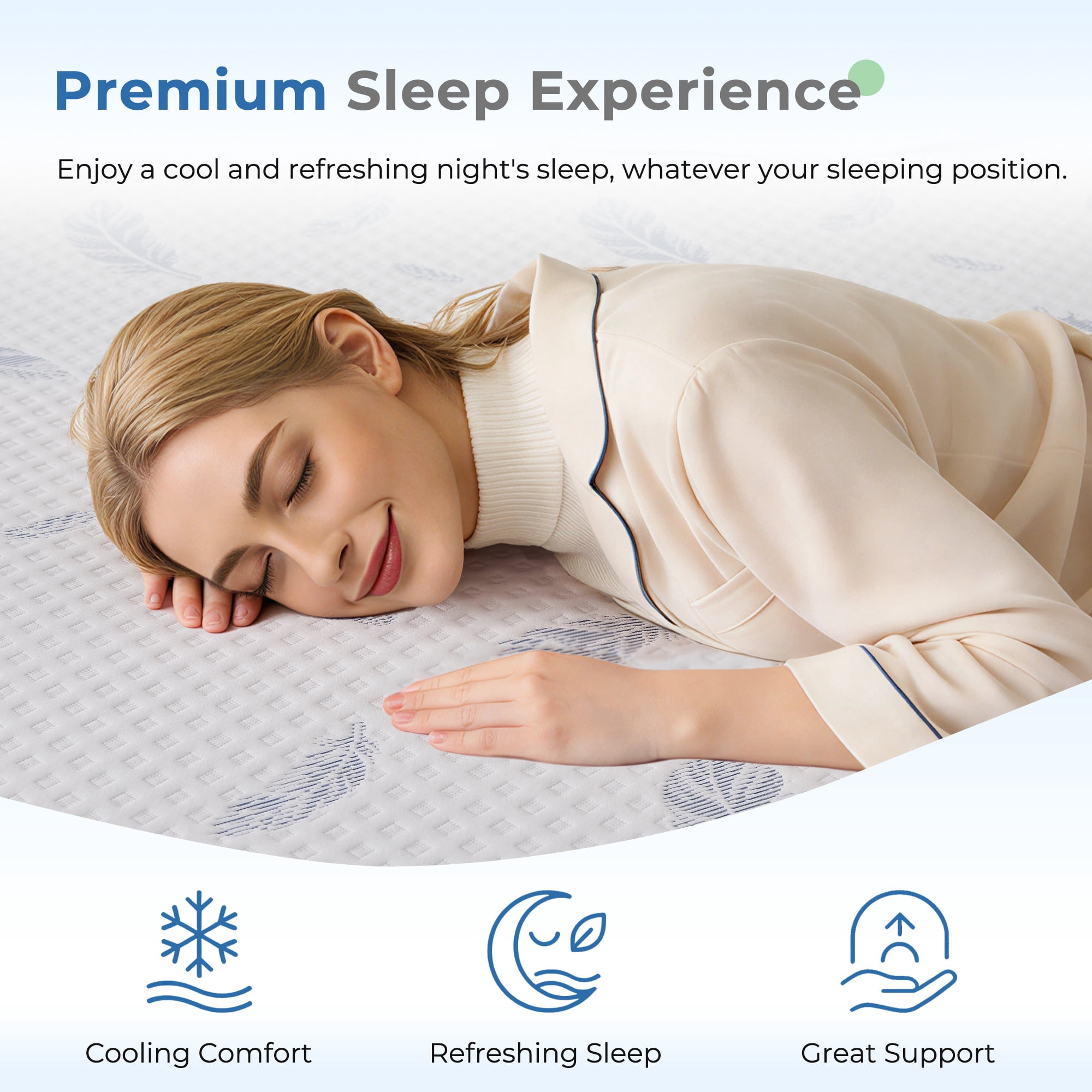 Arctus King Size 14" Plush Memory Foam Mattress in a Box with Gel Layer and Removable Fiberglass Free Cover, Deep Pressure Relief, Motion Isolation