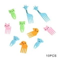 thumbnail image 4 of 10pcs Food Fruit Fork Picks For Kids Cute Animals Decor Cake Forks Bento E6R7, 4 of 7