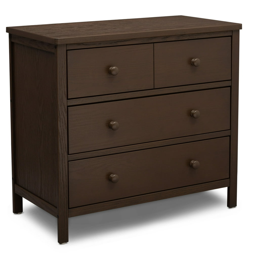 Delta Children Middleton 3 Drawer Dresser, Textured Cocoa