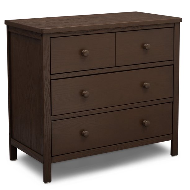 Delta Children Middleton 3 Drawer Dresser, Textured Cocoa ...