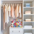 thumbnail image 4 of Yayeee Collapsible Storage Bin with Lid Fabric Closet Decorative Basket with Handles, Whimsical Floral, 4 of 7