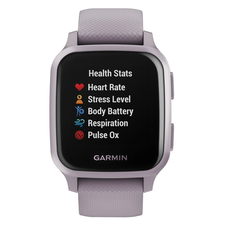 Garmin Venu Sq GPS Smartwatch (Metallic Orchid Aluminum Bezel with