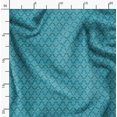 thumbnail image 2 of Soimoi Blue polyester Crepe Fabric Palmette Damask Print Sewing Fabric Yard 52 Inch Wide, 2 of 6