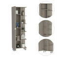 thumbnail image 4 of TUHOME Urano Linen Cabinet - Light Gray  Engineered Wood - For Badroom, 4 of 7