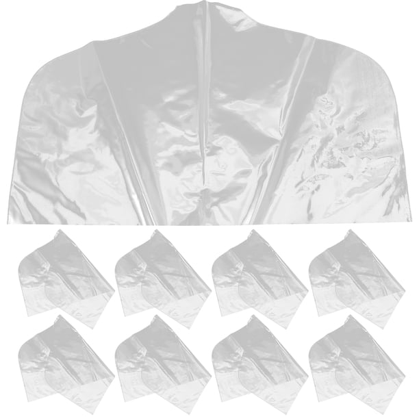 10 fundas de plástico transparente para colgar ropa, fundas antipolvo para colgar ropa.