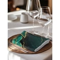 thumbnail image 6 of Green Marble Cloth Napkins Set of 8 Reusable Dinner Napkins, Gold Abstract Vintage Modern Ombre Art Cocktail Napkin Washable Table Napkins for Wedding/Holiday Party/Baby Shower 20"x20", 6 of 7