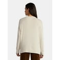 thumbnail image 3 of (2 pack) Time and Tru Women's Hacci Knit Tee with Long Sleeves, Sizes XS-XXXL, 3 of 5