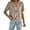 Khaki, variant on Qiopertar Blazer for Women Short Sleeve Button Down Collar Casual Lightweight Soft Slim Business Work Jacket Solid Summer Suit Jacket Coffee L